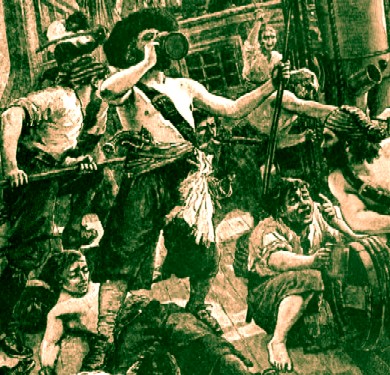 Fanciful Illustration of Pirates